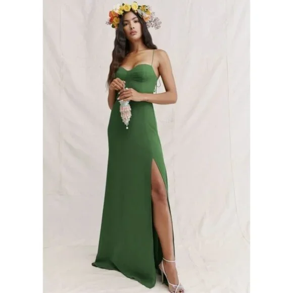 ✨ Reformation Melina Dress in Kelly ✨ - Picture 3 of 8